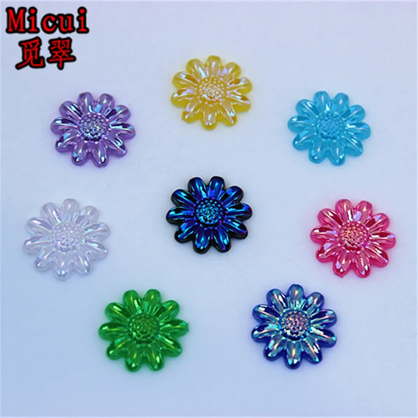 Micui 100 шт. 12 мм подсолнечника акрил Стразы Flatback для одежды платье Аксессуары Jewelry Интимные аксессуары zz584