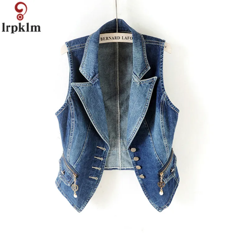 sleeveless denim jackets for women's online