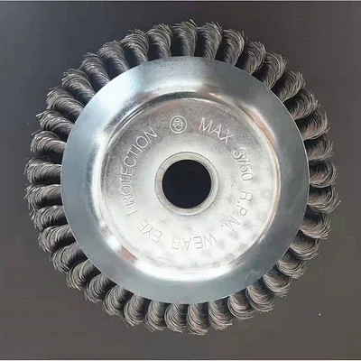 Landscaping Rotating Weed Brush Joint Knot Wire Wheel Brush Disc Electric Tool Machine Parts 8 Inch