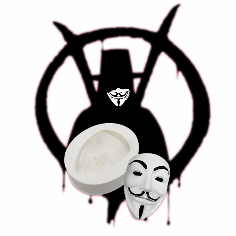 Halloween Silicone Cake Moulds Face Mask Fondant Cake Decorating Tools Diy Biscuits Chocolate Mold Epoxy Clay Mold Baking Tools1