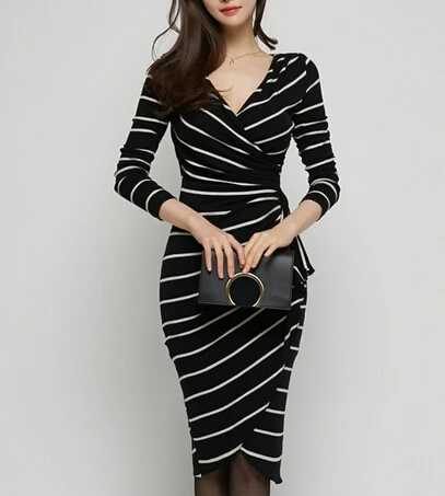 2016 новое зимнее весеннее женское платье повседневное с длинным рукавом