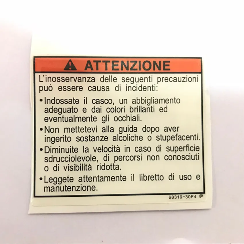 Наклейка для мотоцикла s для Yamaha Honda Ducati BMW, топливный бак для мотоцикла, стандартная Предупреждение ющая этикетка, Предупреждение ющая наклейка - Цвет: epoxy2