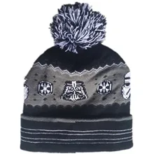 Wars Штурмовик Вязание хлопковые шапки-бини шапка плюшевые зимние теплые Дарт Вейдер шляпа косплей шапочки подходят для взрослых детей с помпоном