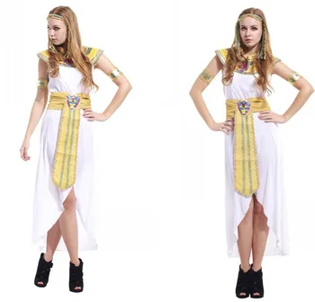 

Ladies Purim Egyptian Cleopatra Costume Egyptian Goddess Roman Dress Cosplay Fancy Slim Dress For Women for Halloween party
