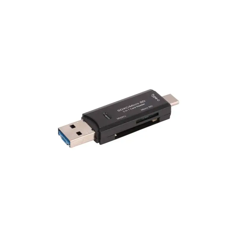 Micro SD кардридер 3 в 1 Тип C/Micro USB/USB 2,0 SD карта памяти адаптер для ноутбука MacBook SD/TF OTG картридеры