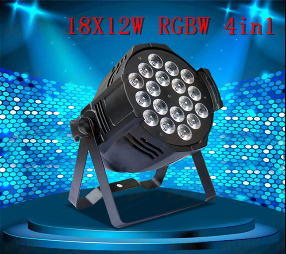 

4pcs/lot, LED par 18x12W RGBW 4in1 Quad LED Par Can Par64 led spotlight dj projector wash lighting stage light light