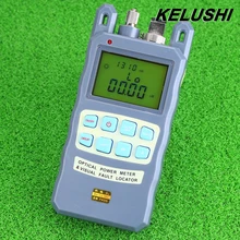 KELUSHI All-IN-ONE Fiber optical power meter -70 to +10dBm 10mw 10km Cable Tester Visual Fault Locator FTTH Tester Tool