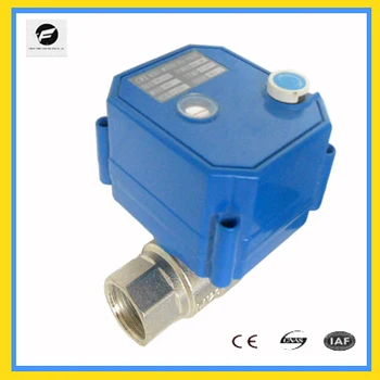 

SS304 304 2way DC3-6V motorized ball valve with manual override for water leakage detector