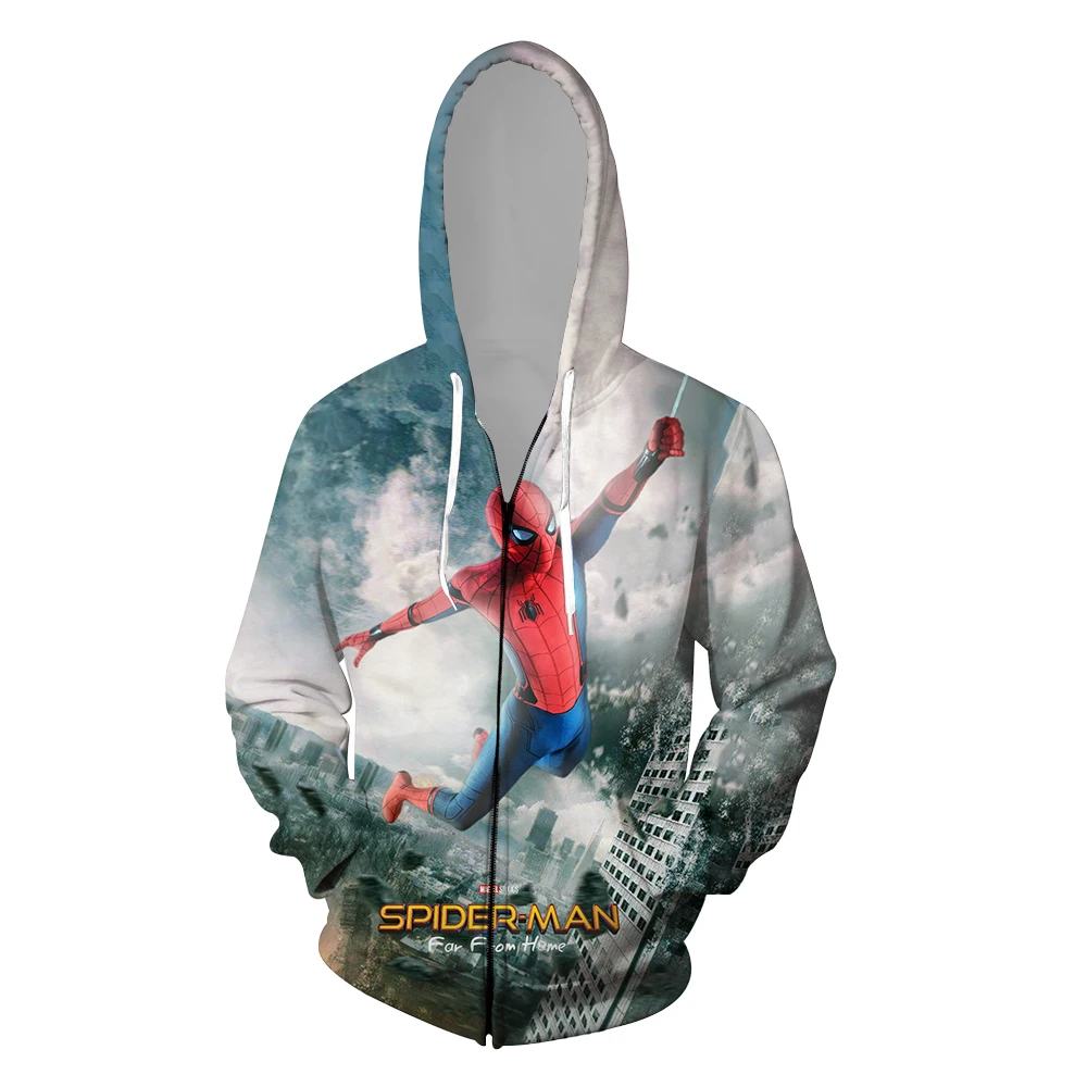 

2019 Spider-Man: Far From Home Cosplay Sweatshirts Men Women Unisex 3D Printed SpiderMan Costumes Hooded Hoodies Fashion Tops