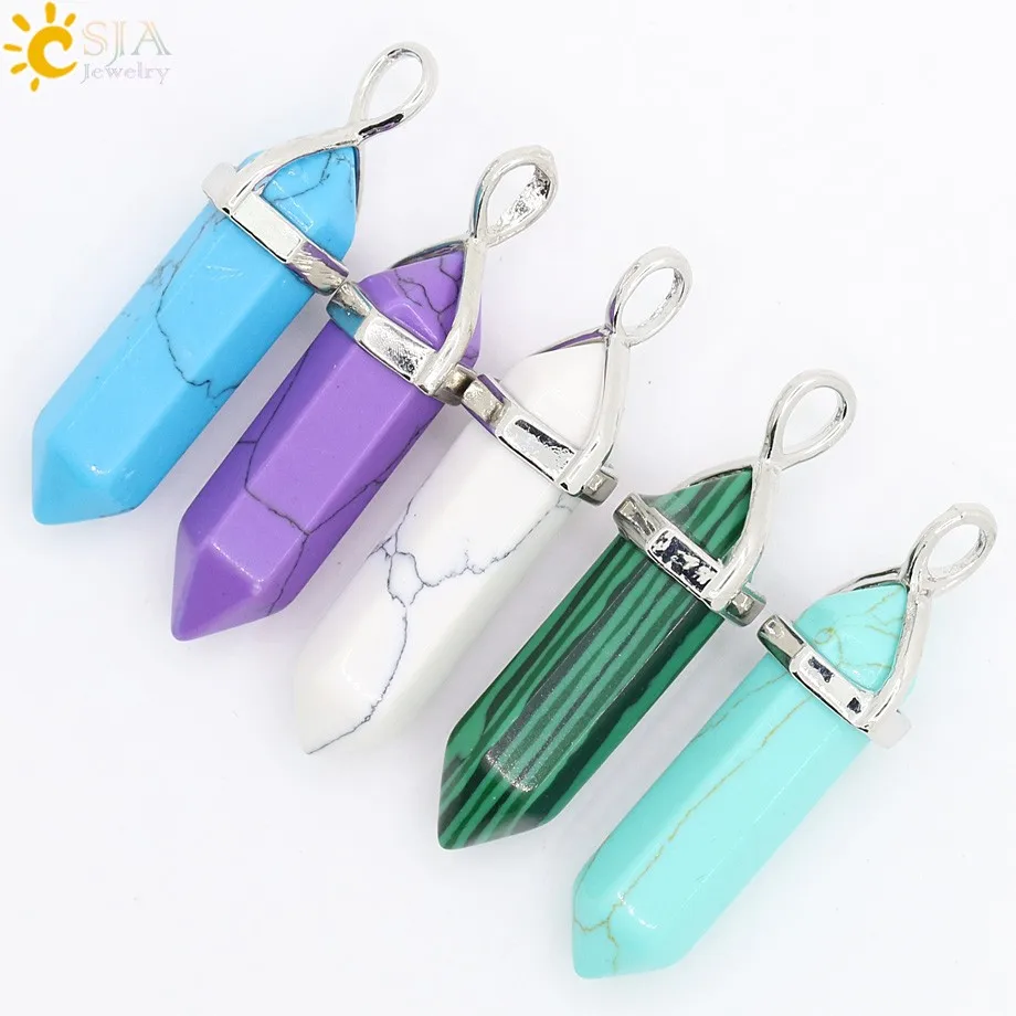 Hexagonal Prism Healing Point Summer Jewelry Pendant