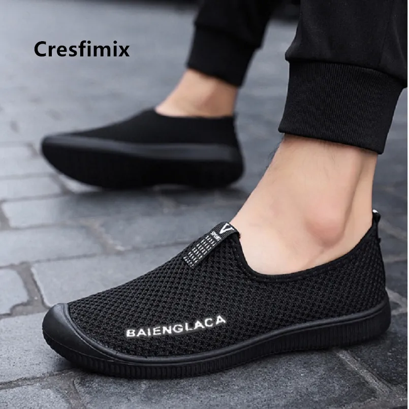 

Cresfimix Zapatos Masculinos Male Cool Breathable Black Light Weight Summer Shoes Men Casual Spring Shoes Man Blue Shoes E5087