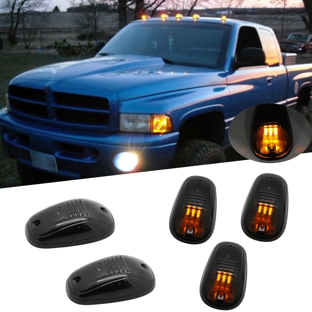 Smoked White Amber LED Roof Lamp Rooftop Driving Light for Dodge RAM 1500 2500 3500 Ford Signal Lamp (28)