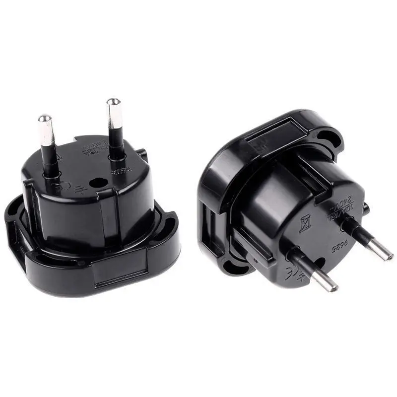 

New Universal Travel UK to EU Euro Plug AC Power Charger Adapter Converter Socket Black Power Plug Adaptor Connector