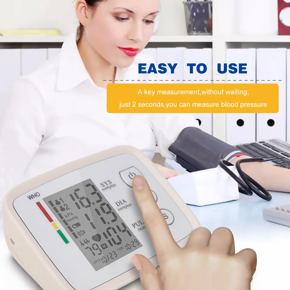 

Automatic Digital Upper Arm Blood Pressure Monitor Household Health Care Blood Pressure Meter Heart Beat Monitor CK-A155