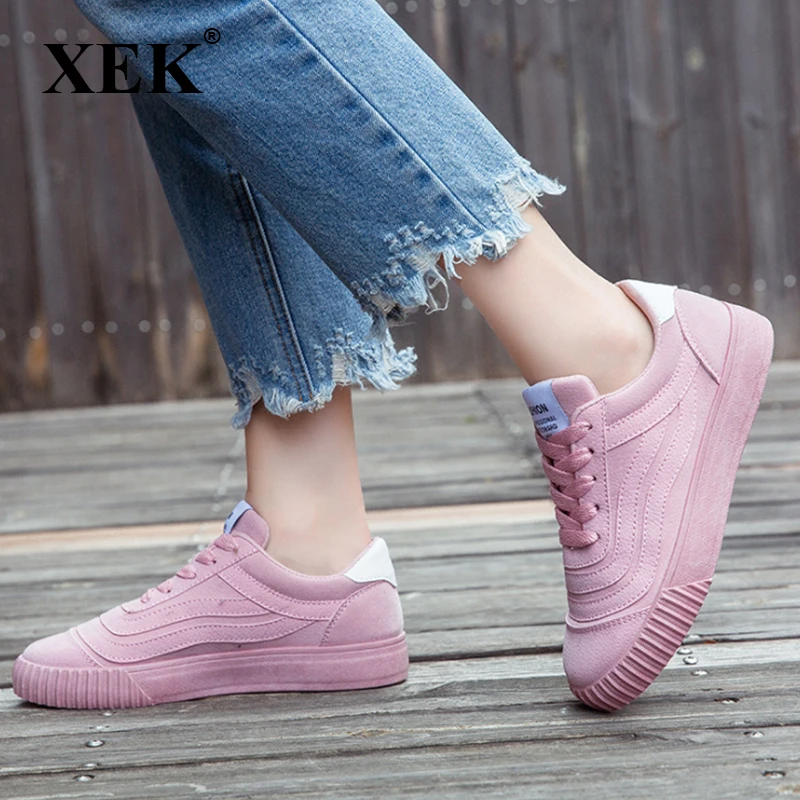 

XEK 2018 new fashion women shoes comfortable shoes Female Sneakers Women Casual Female Shoes large size 35- 43 ZLL500