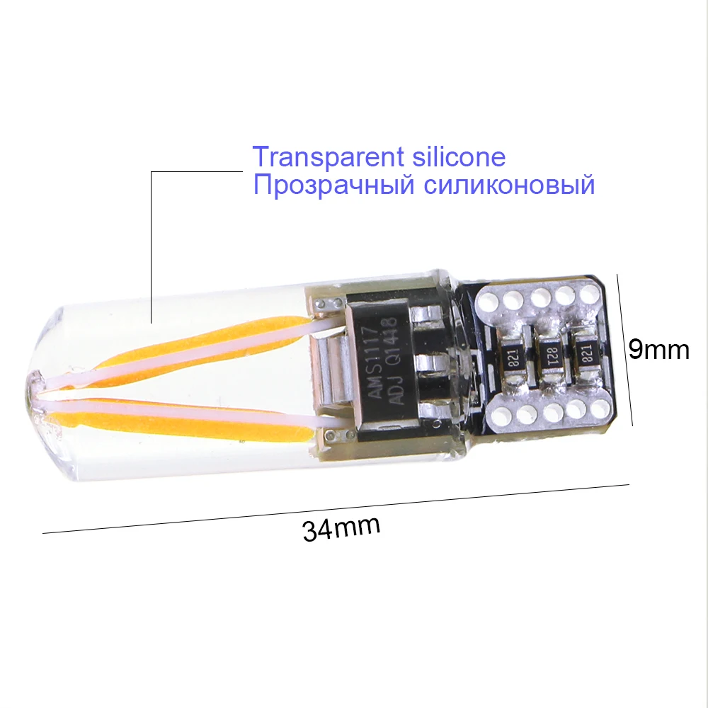KEIN 10 шт. Canbus led car T10 w5w 194 силиконовые боковые габаритные огни внутренняя лампа для