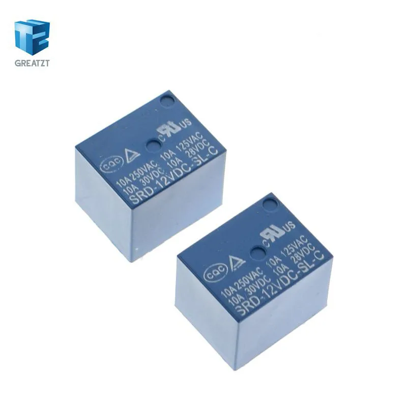 10 шт./лот реле питания SONGLE 5pin 1 5 24 в пост. Тока Тип печатной платы: SRD 03 05 06 09 12 48VDC SL C|dc