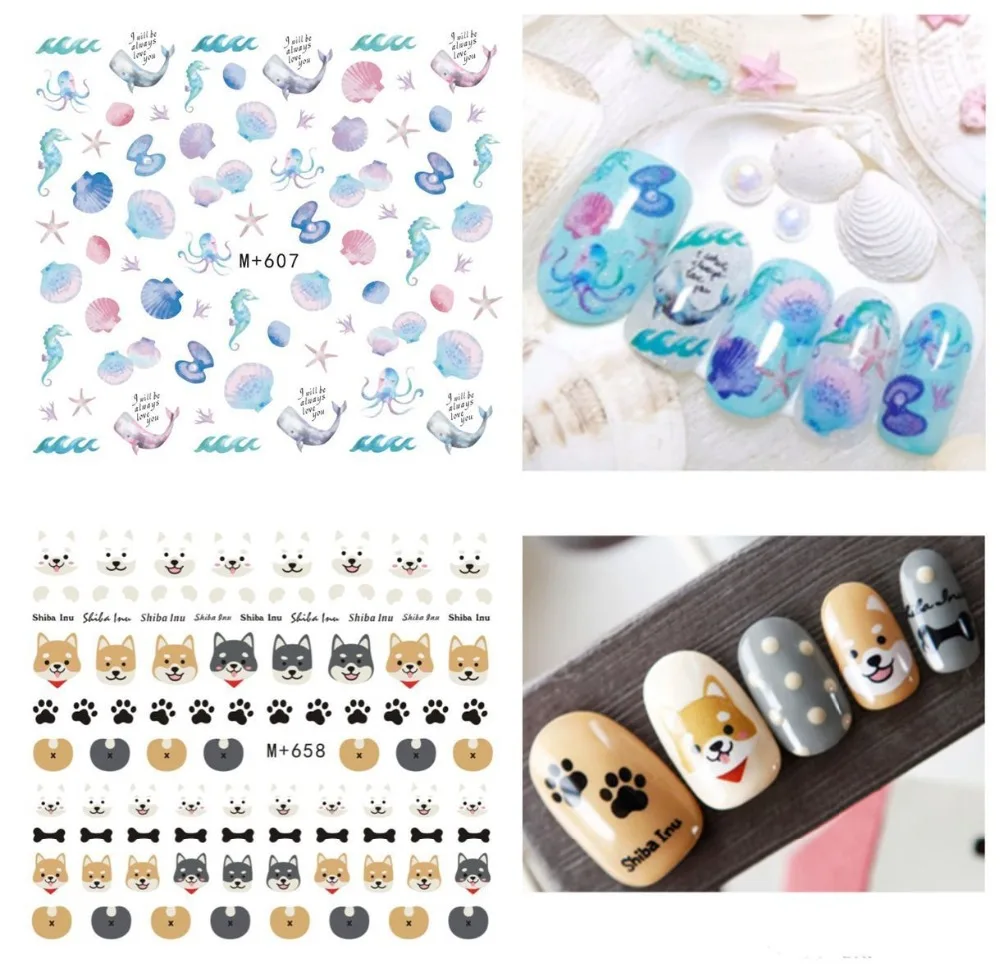 

The most fashionable new fruit nail sticker nail stick red wall nail decal Korean nail decoration stick m 667-674