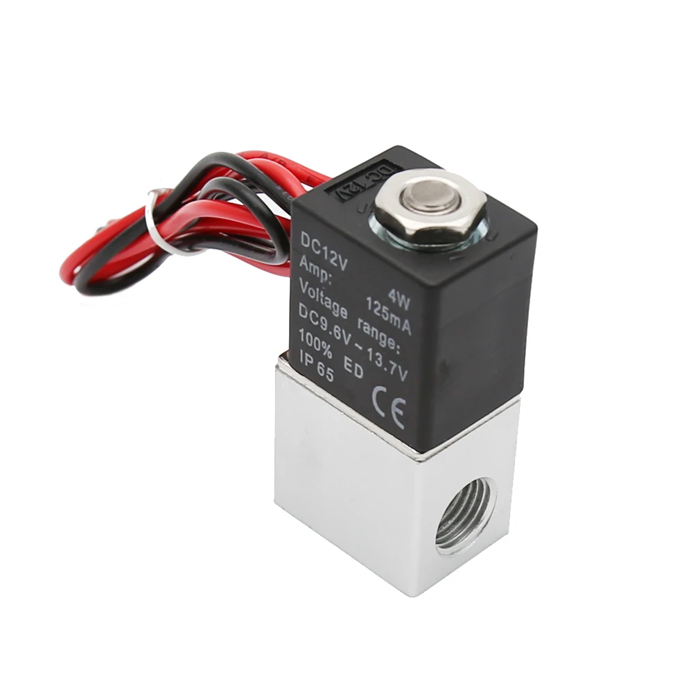 

1/4" 2 Way Normally Closed Pneumatic Aluminum Electric Solenoid Air Valve 12V DC