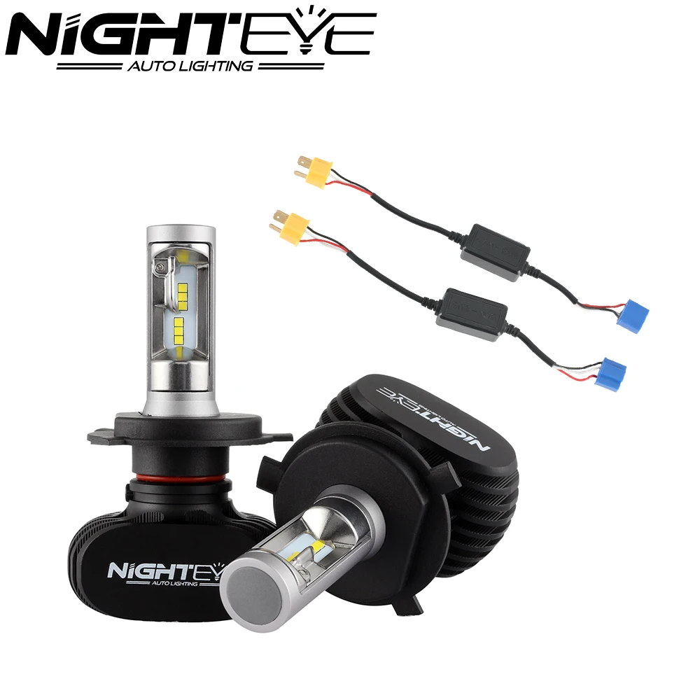 

NIGHTEYE H4 9003 HB2 50W 8000LM Auto LED Car Headlight Fog Lamp with Canbus No Error Load Resistor No Flickering Decoder DRL