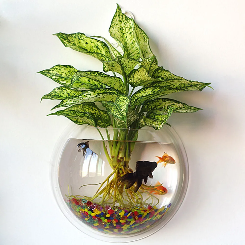 Полукруглый настенный стеклянный горшок Цветочная ваза для растений гидропонный Террариум аквариум домашнее свадебное украшение