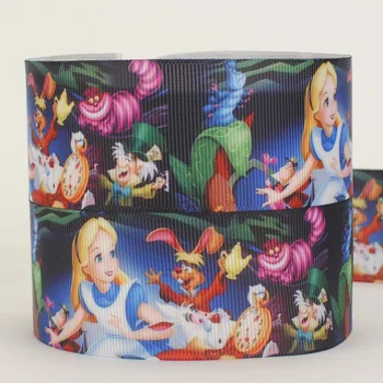

NEW sales 1/2"38mm 50 yards lively Alice princes printed grosgrain ribbon free shipping