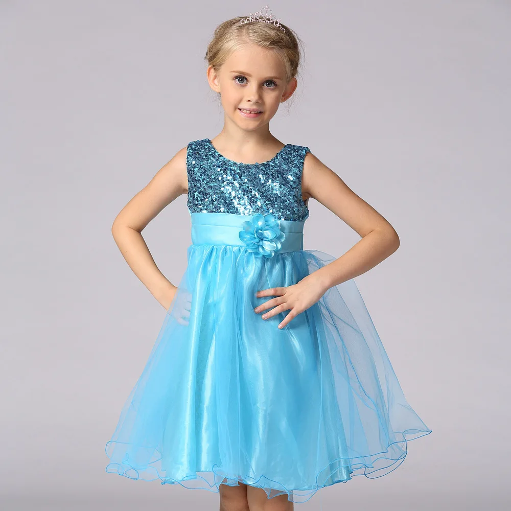child sequined dress princess dress Flower Girl Dress Party Birthday