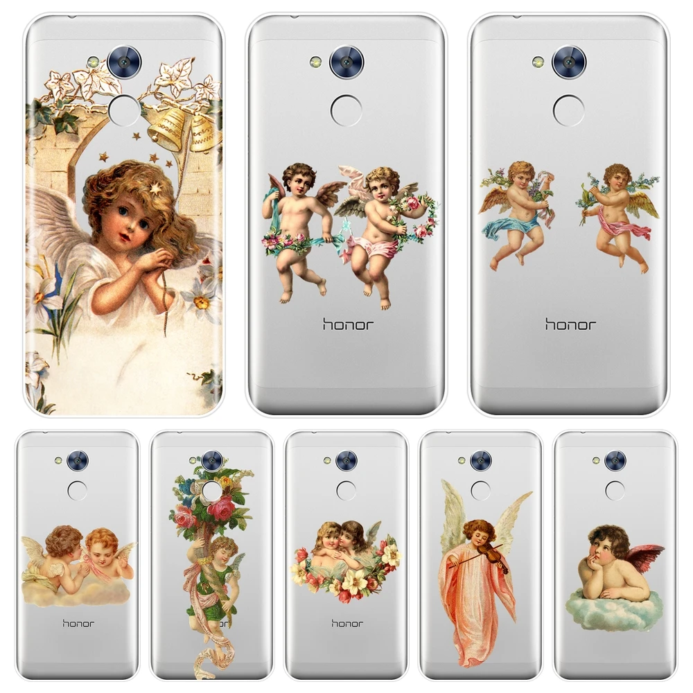 

Back Cover For Huawei Honor 4C 5C 6C 6A Pro Soft Silicone Boy Girl Angel Aesthetic Phone Case For Huawei Honor 6 5A 4X 5X 6X 6A
