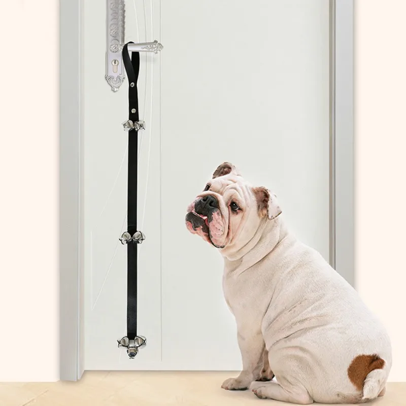 Домашний сигнальный дверной колокольчик для собак Housetraining общаться собака дрессировки веревочка для дверного звонка кошки регулируемый