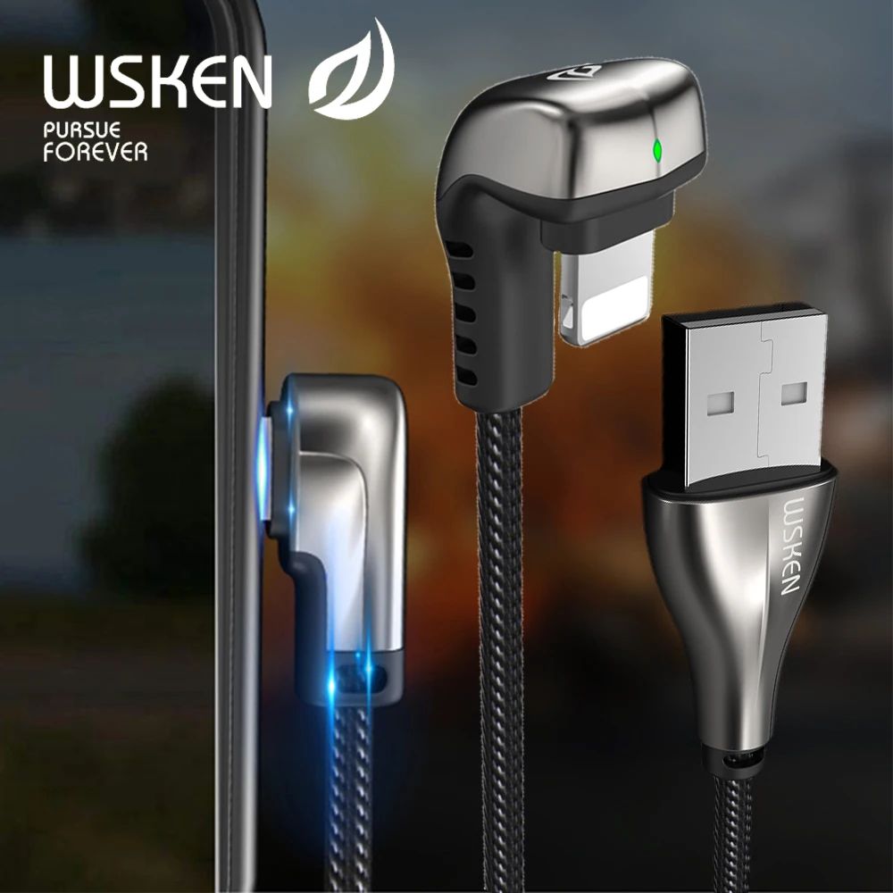 WSKEN алмазный USB кабель для iPhone, зарядное устройство, USB кабель для передачи данных для iPhone XS Max X 8 7 6 6s 5 Plus, usb кабель для зарядки телефона, шнур, провод