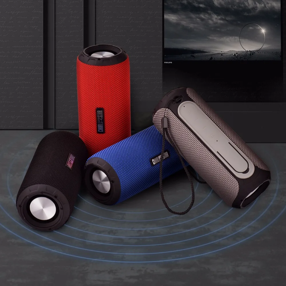 Открытый Динамик Водонепроницаемый IPX6 12 Вт Bluetooth s ткань Спорт с микрофоном для