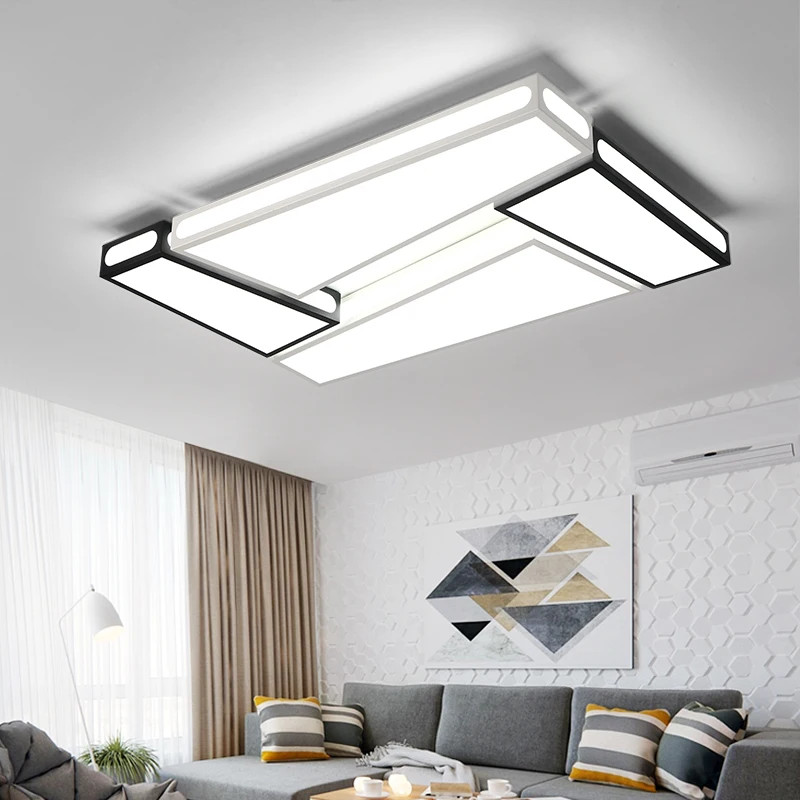 New hot Rectangle Remote control living room bedroom modern led chandelier light square for 8731 | Освещение