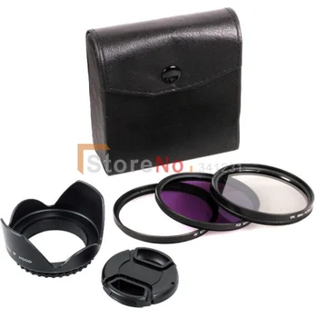

6 in 1 82MM Filter kit UV ultraviolet FLD CPL circular polarized Lens Hood + Len Cap for DSLR camera