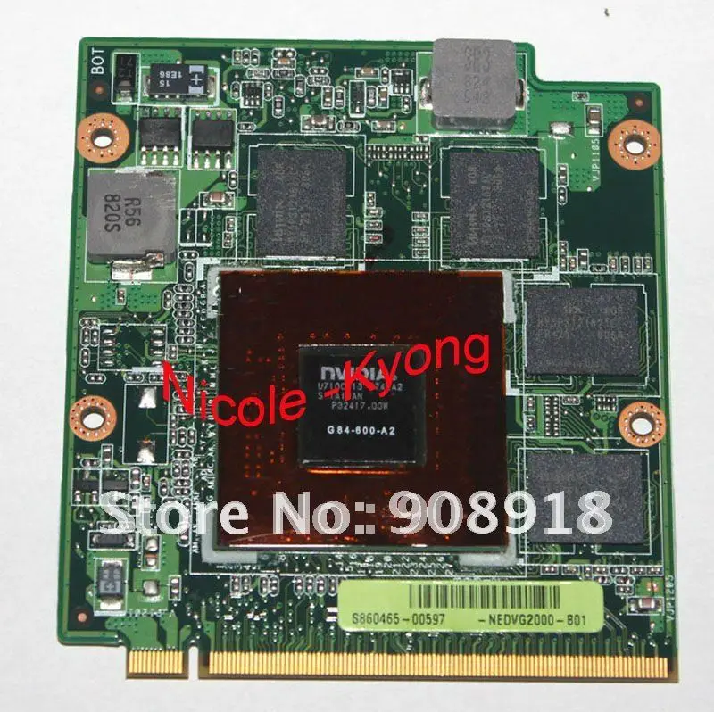 DDR2 MXM II VGA Video Graphics card 8600M GT 8600MGT for ASUS Z99 Z99SE Z99S Z99D Z99J laptop notebook
