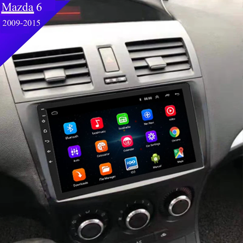 Discount Android 8.1 car radio multimedia player for Mazda 6 2009-2015 with car dvd video player and gps HD IPS screen navigation stereo 4