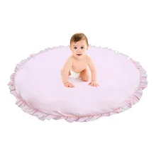 Детский игровой коврик для детей однотонный кружевной игровой ползать круглый коврик корзина кондиционер коврик, палатка, украшение в виде подзора