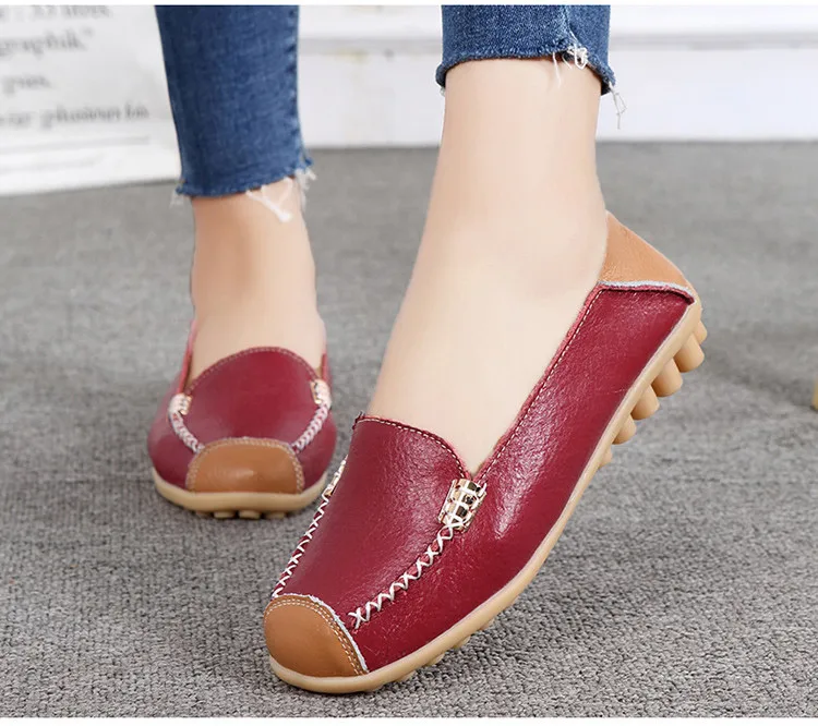 AH 3592 New Spring Autumn Genuine Women Flats Shoes - 9