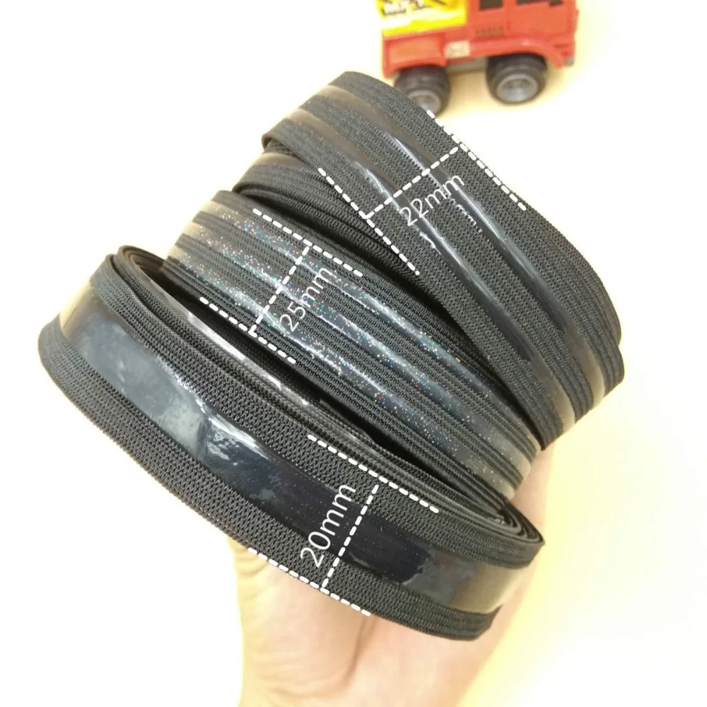 5meters 20/22/25mm silicone non slip elastic sports wear underwear