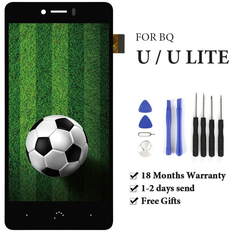 

For BQ Aquaris U/ U Lite/ U Plus LCD Touch Screen 5'' No Dead Pixel AAA High Quality Display Digitizer Assembly Replacement Part