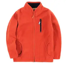 1 9Y New 2016 Spring Winter Fleece Boys Coat Mandarin Collar Full Sleeve Zipper Warm Kids