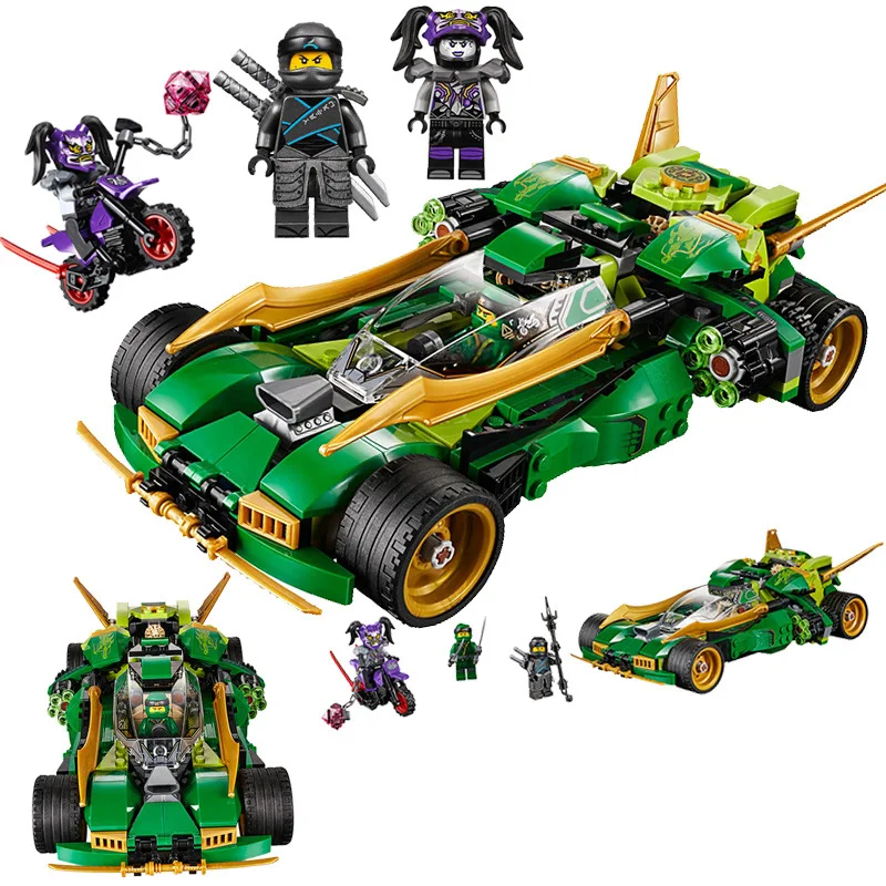 

618pcs New Ninja Racing Ninjagoed Locomotive Warrior 06076 Model Building Blocks Children Assemble Toys Bricks Compatible 70641