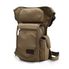 Hot Marque 2016 Toile Hommes Vintage Militaire Ceinture Sac Taille Paquet Jambe de Baisse Multifonction Voyage Sac Li638