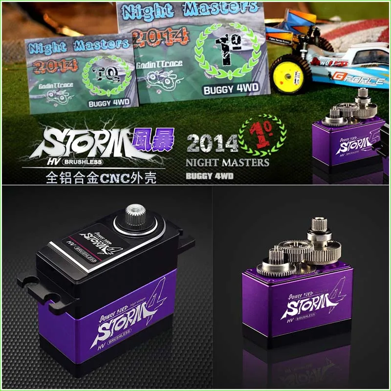 

1pcs POWER HD-STORM-4 Metal Gear brushless digital servo compatible with FUTABA JR SAVOX