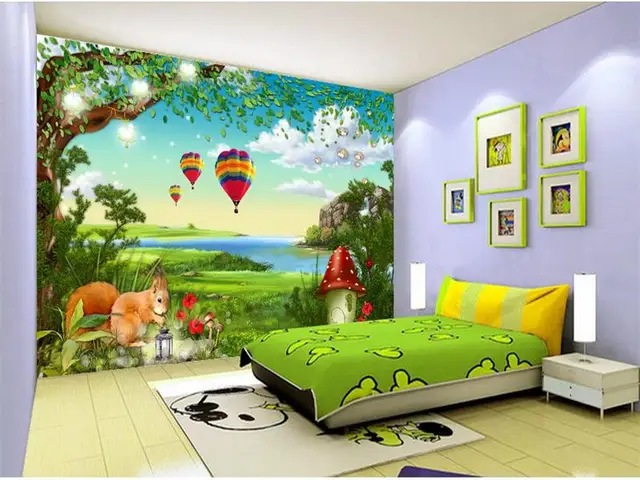 Personnalisé 3d photo papier peint enfants chambre murale