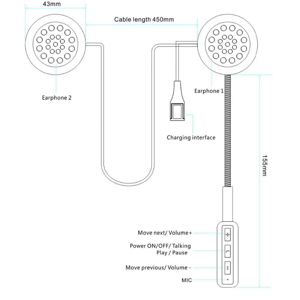 Мотор беспроводной Bluetooth мотоциклетный шлем наушники Динамик Громкая связь для MP3 MP4 смартфон аксессуары для мотоциклов