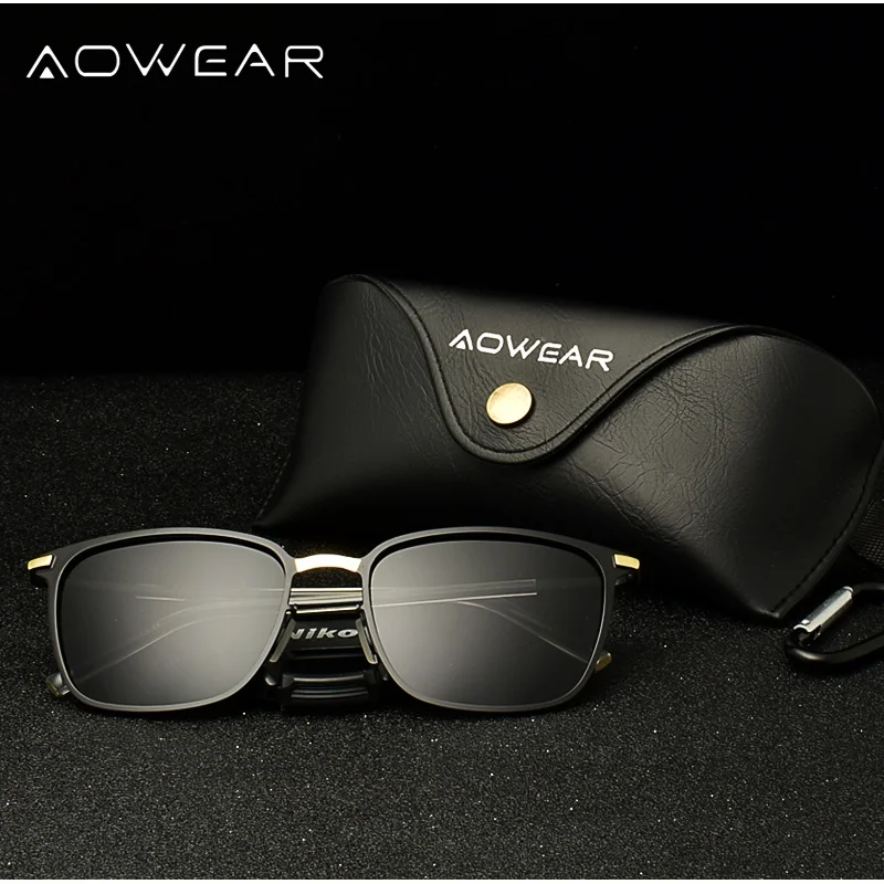 Женские квадратные солнцезащитные очки AOWEAR с поляризацией Uv400