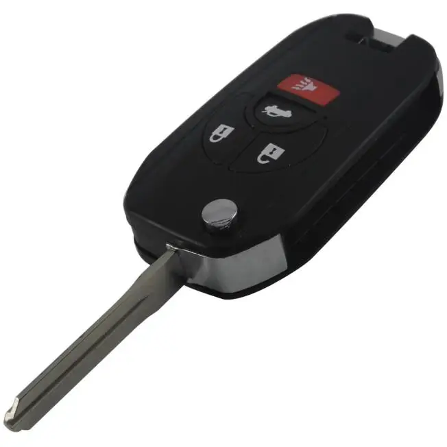 Nissan 3+1 buttons Modified  flip remote key Shell (10)