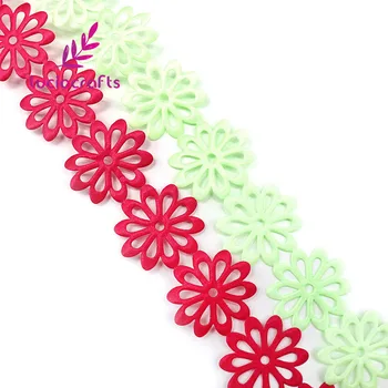 

Lucia crafts 2y/lot 40mm Multi Color Hollow Out Flower Ribbons Sewing Handcraft Trim Lace Embellishment Accessories P0702