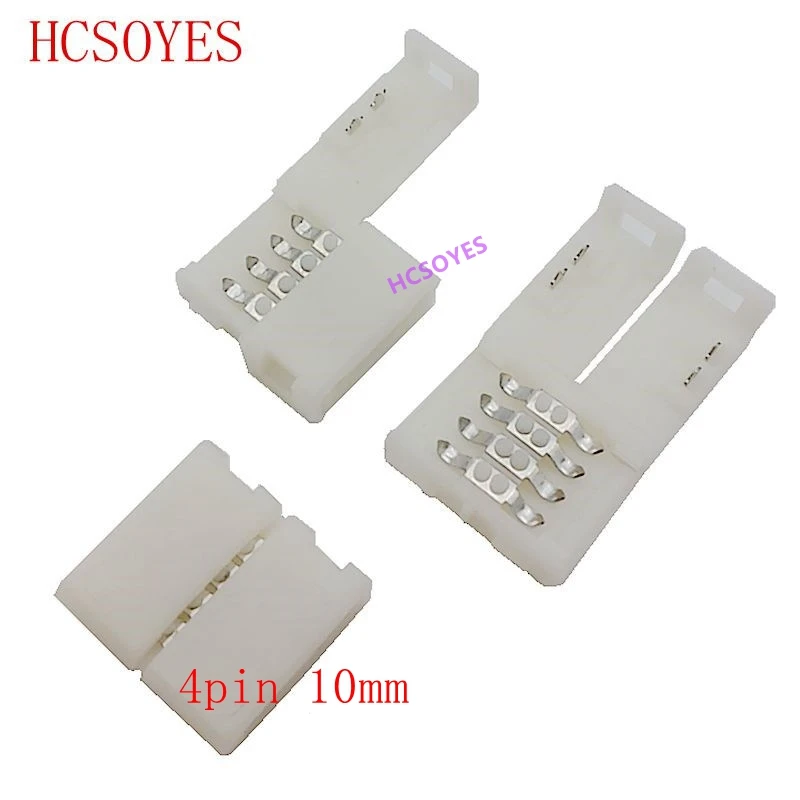 100 шт. 2pin 3pin 4pin 5pin 6pin Бесконтактный RGB светодиодный адаптер для 5050 8 мм 10 12 ширина