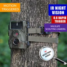 Цифровая игровая камера 12MP 720P с изображением диких животных, наружная камера для охоты, скаутинг камера 65ft, инфракрасное ночное видение 0,6 s, время запуска